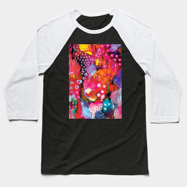 Flower pattern Baseball T-Shirt by saif